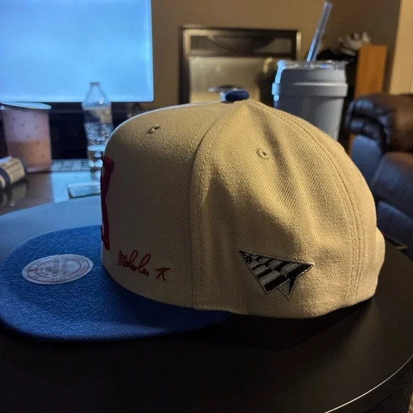 Malcom X Mitchell & Ness Detroit Pistons X Paper Planes 1965 Snapback Hat Rare - Picture 5 of 14